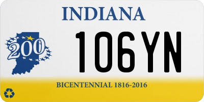 IN license plate 106YN