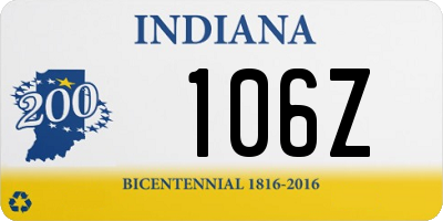 IN license plate 106Z