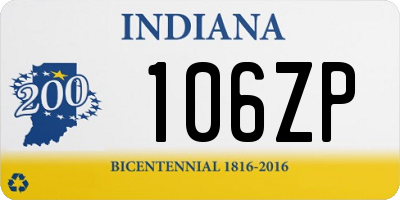 IN license plate 106ZP