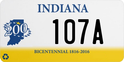 IN license plate 107A