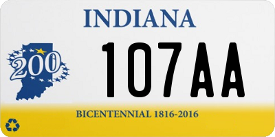 IN license plate 107AA