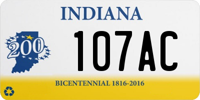 IN license plate 107AC