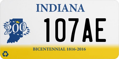 IN license plate 107AE