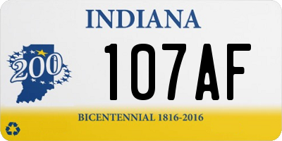 IN license plate 107AF