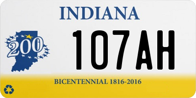 IN license plate 107AH