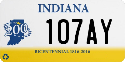 IN license plate 107AY