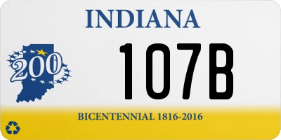 IN license plate 107B