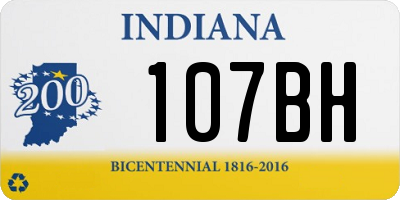 IN license plate 107BH