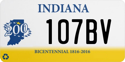 IN license plate 107BV