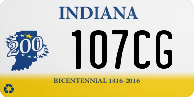 IN license plate 107CG
