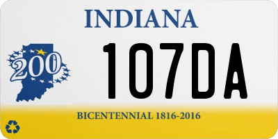 IN license plate 107DA