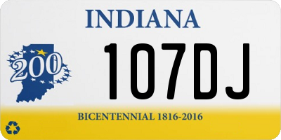 IN license plate 107DJ