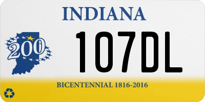 IN license plate 107DL