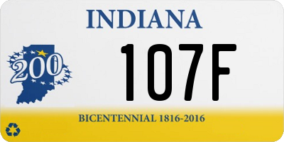 IN license plate 107F