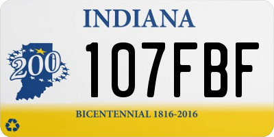 IN license plate 107FBF