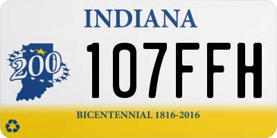IN license plate 107FFH