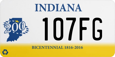 IN license plate 107FG