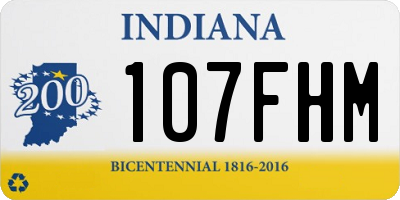IN license plate 107FHM