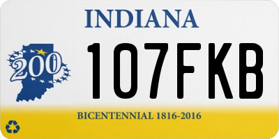 IN license plate 107FKB