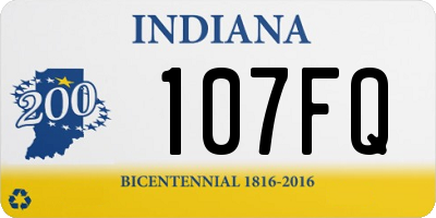 IN license plate 107FQ