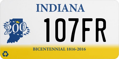 IN license plate 107FR