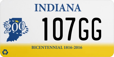 IN license plate 107GG