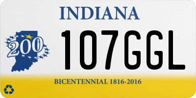 IN license plate 107GGL