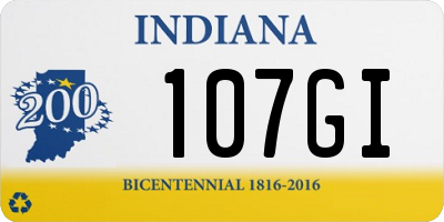 IN license plate 107GI
