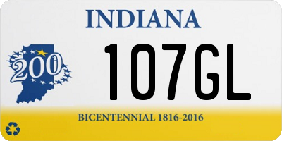 IN license plate 107GL