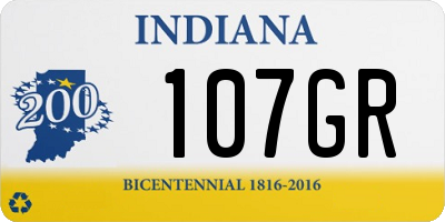 IN license plate 107GR