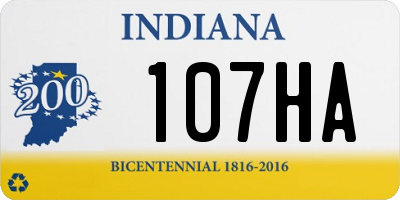 IN license plate 107HA