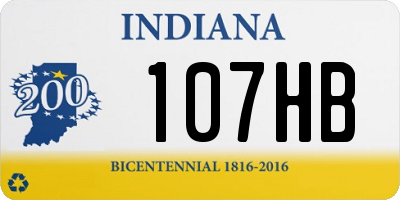 IN license plate 107HB
