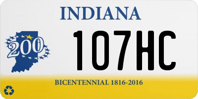 IN license plate 107HC