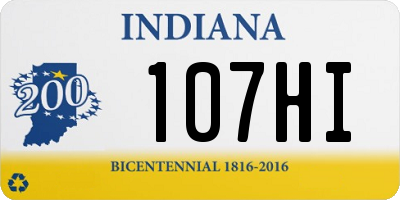 IN license plate 107HI