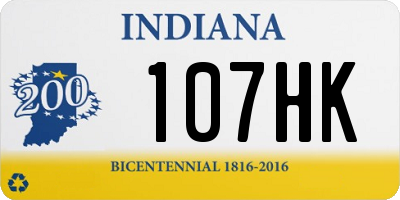 IN license plate 107HK