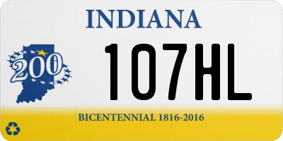 IN license plate 107HL