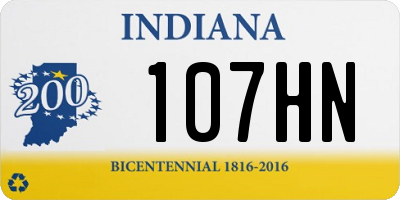 IN license plate 107HN