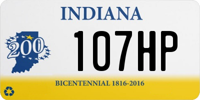 IN license plate 107HP