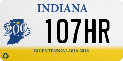 IN license plate 107HR