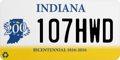 IN license plate 107HWD
