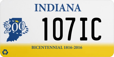 IN license plate 107IC