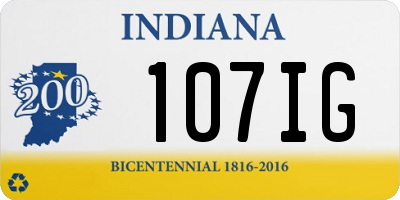 IN license plate 107IG
