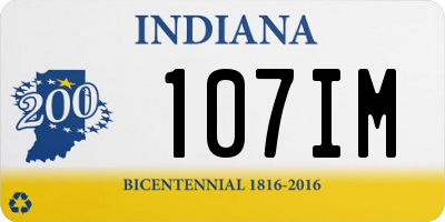 IN license plate 107IM