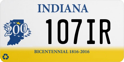 IN license plate 107IR