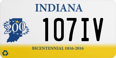 IN license plate 107IV