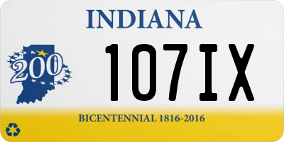IN license plate 107IX