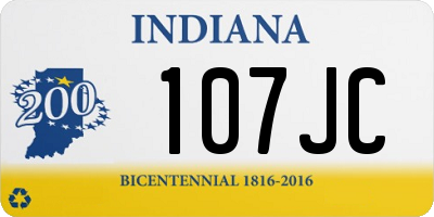 IN license plate 107JC