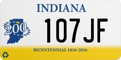 IN license plate 107JF