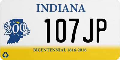 IN license plate 107JP