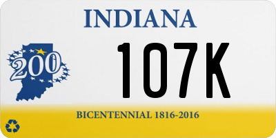 IN license plate 107K